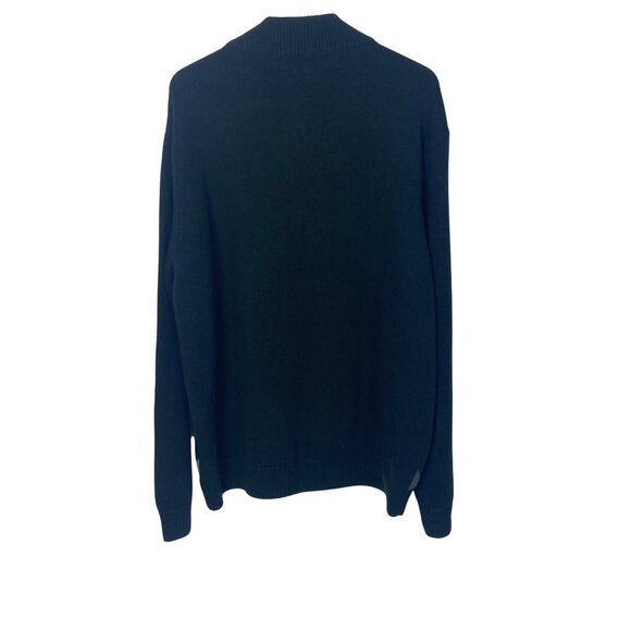 Van Heusen Cotton Argyle Zip Cardigan Sweater XL Mens Black Gray Grandpa Preppy - Picture 7 of 8